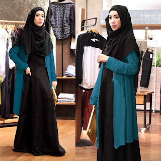 Busana Muslim Syari Hitam Elegan Busana Muslim Syari Hitam Elegan