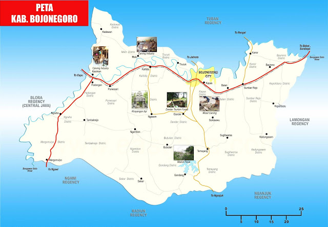 Gambar Peta Bojonegoro HD