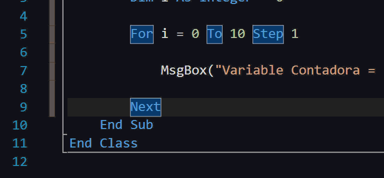 Ciclos repetitivos en Visual Basic :: For