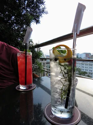 Non-touristy things to do in HCMC: Cocktails at the rooftop bar of the Caravelle Hotel in Ho Chi Minh City Vietnam