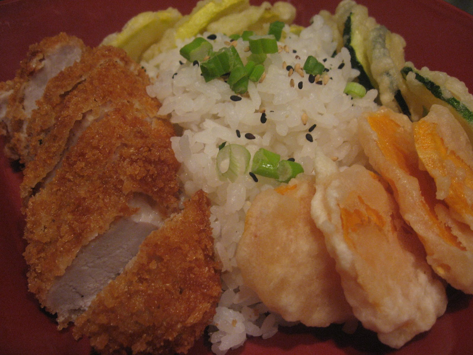 Pork Tonkatsu with Vegetable Tempura