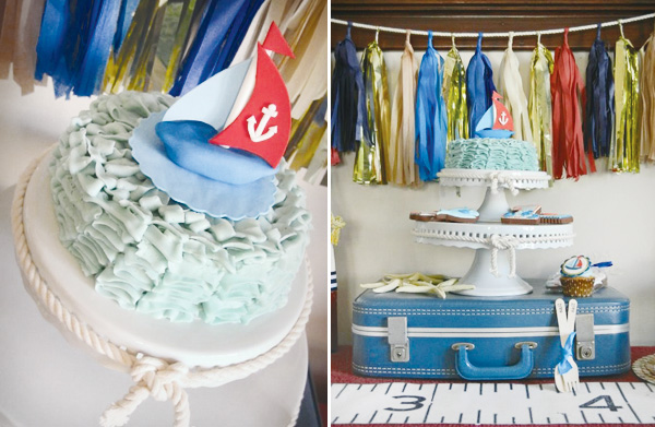 A Red, White and Blue Nautical 1st Birthday Party - BirdsParty.com
