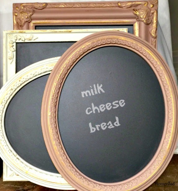 beautiful framed chalkboards made with thrift store frames