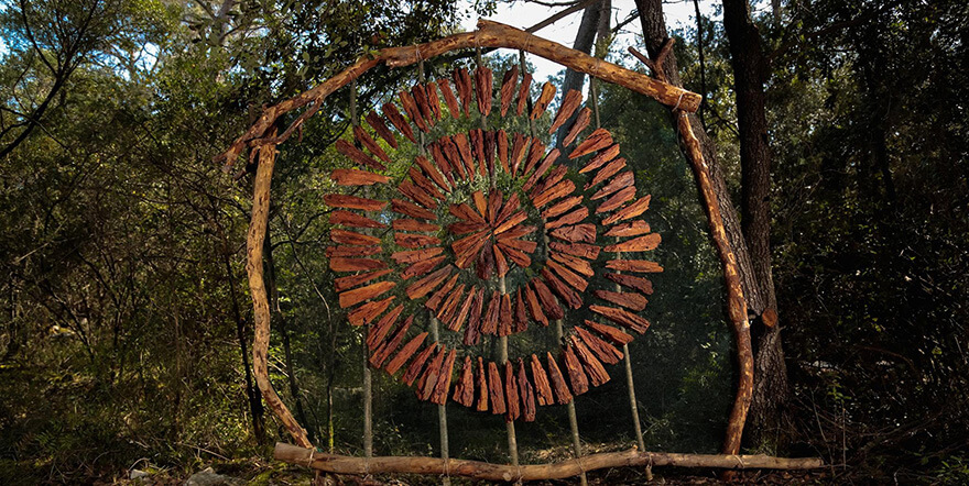 Artist Spent One Year All Alone In The Woods To Create Amazing Surreal Sculptures Using Organic Materials