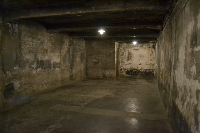 Interior de la cámara de gas de Auschwitz I