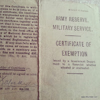 Military service certificate of exemption