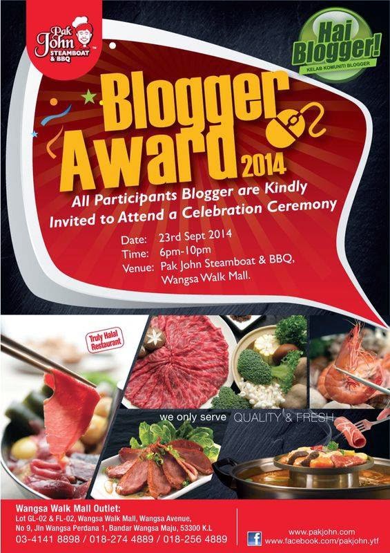 Pak John Steamboat & Yong Tao Foo Blogger Award 2014 @Wangsa Walk Mall Pak John Steamboat & Yong Tao Foo Blogger Award 2014 @Wangsa Walk Mall