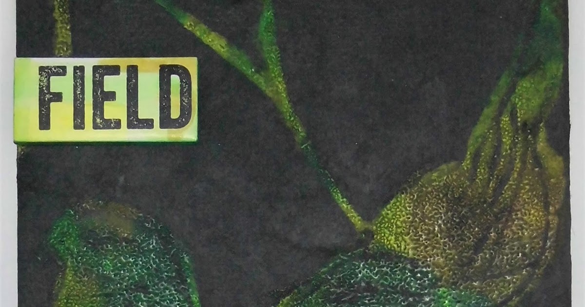 Sarah's Craft Shed Canvas using Clear Gesso with Embossing Powder Resist