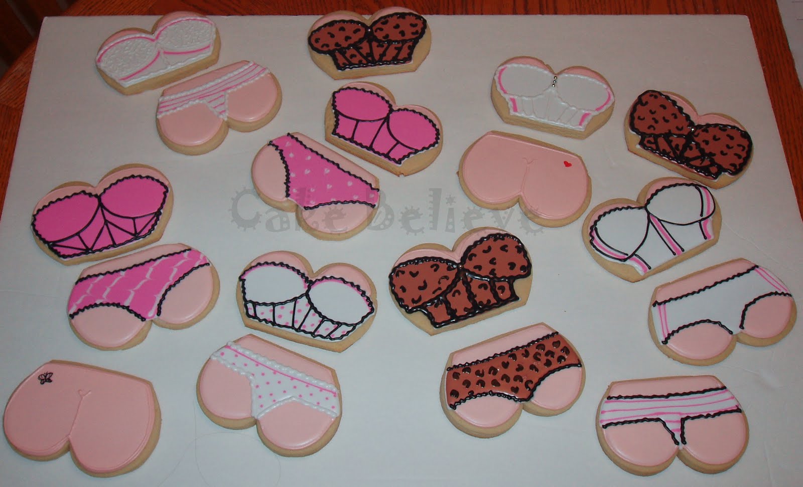 Cake Believe: Lingerie Shower Cake and Cookies
