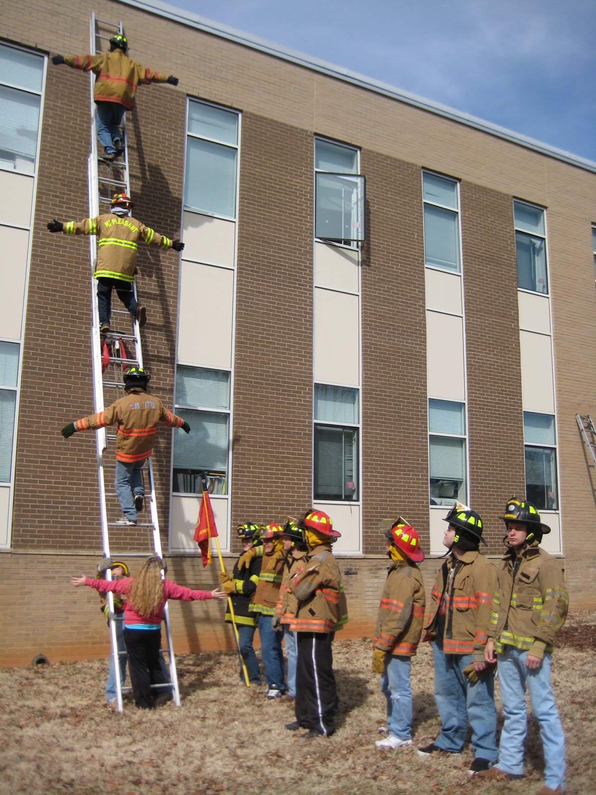 Concord High School Fire Academy Ground Ladders Battalion 3