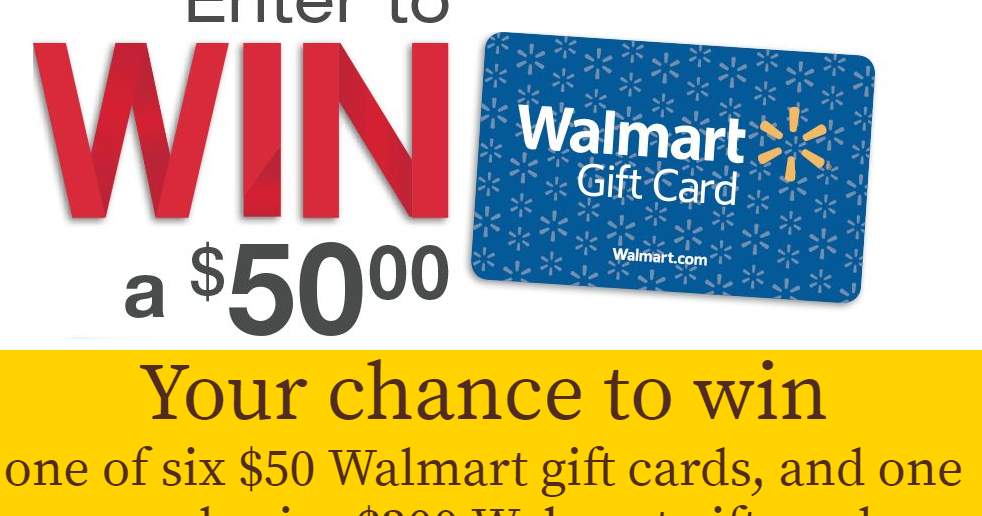 Win a 50 Walmart Gift Card 7 Winners Win 50 Walmart Gift Card