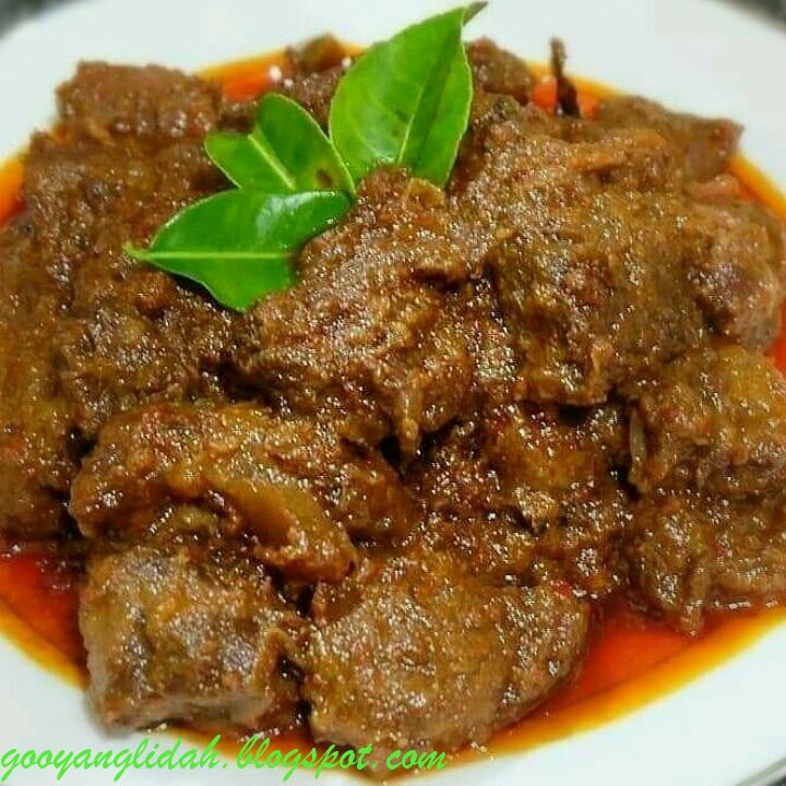 Resep dan cara membuat rendang daging sapi Gooyang Lidah