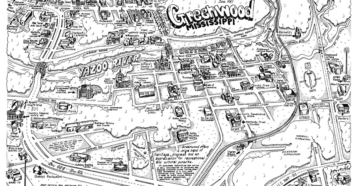 The Barthet Gallery Greenwood, Mississippi, Map