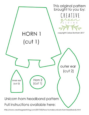 how to make a unicorn headband free printable pattern creative