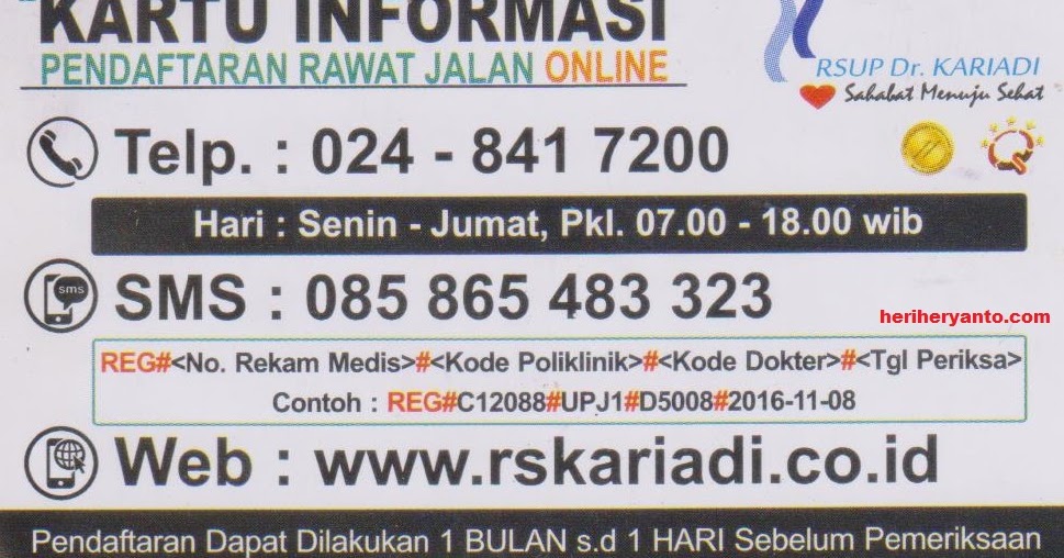 Manfaat Pendaftaran Online Rawat Jalan Berobat Di Rs Dr Kariadi Semarang Jawa Tengah Heri Heryanto