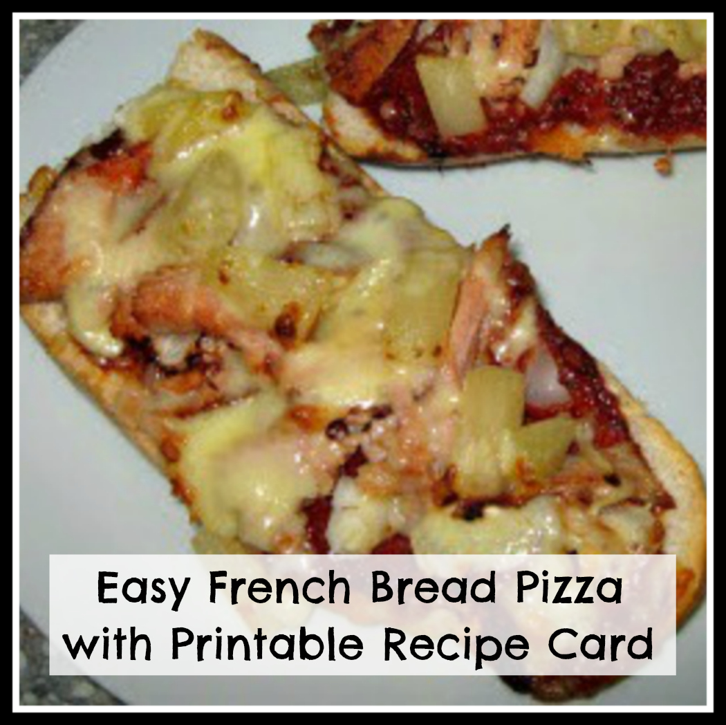 Free Printable Student Recipes Easy French Bread Pizza The Parent Game