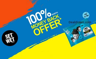 Paytm Set Wet Offer - Buy Set-Wet Pack for Rs. 10 and Get Rs. 10 Paytm Wallet Balance (100% Cashback)