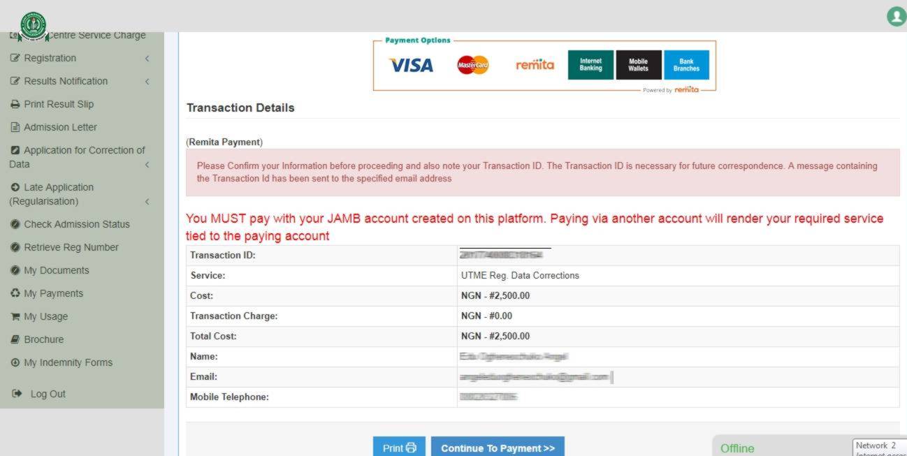 Jamb Change Of Course Form and Institution 2018 Complete Detail