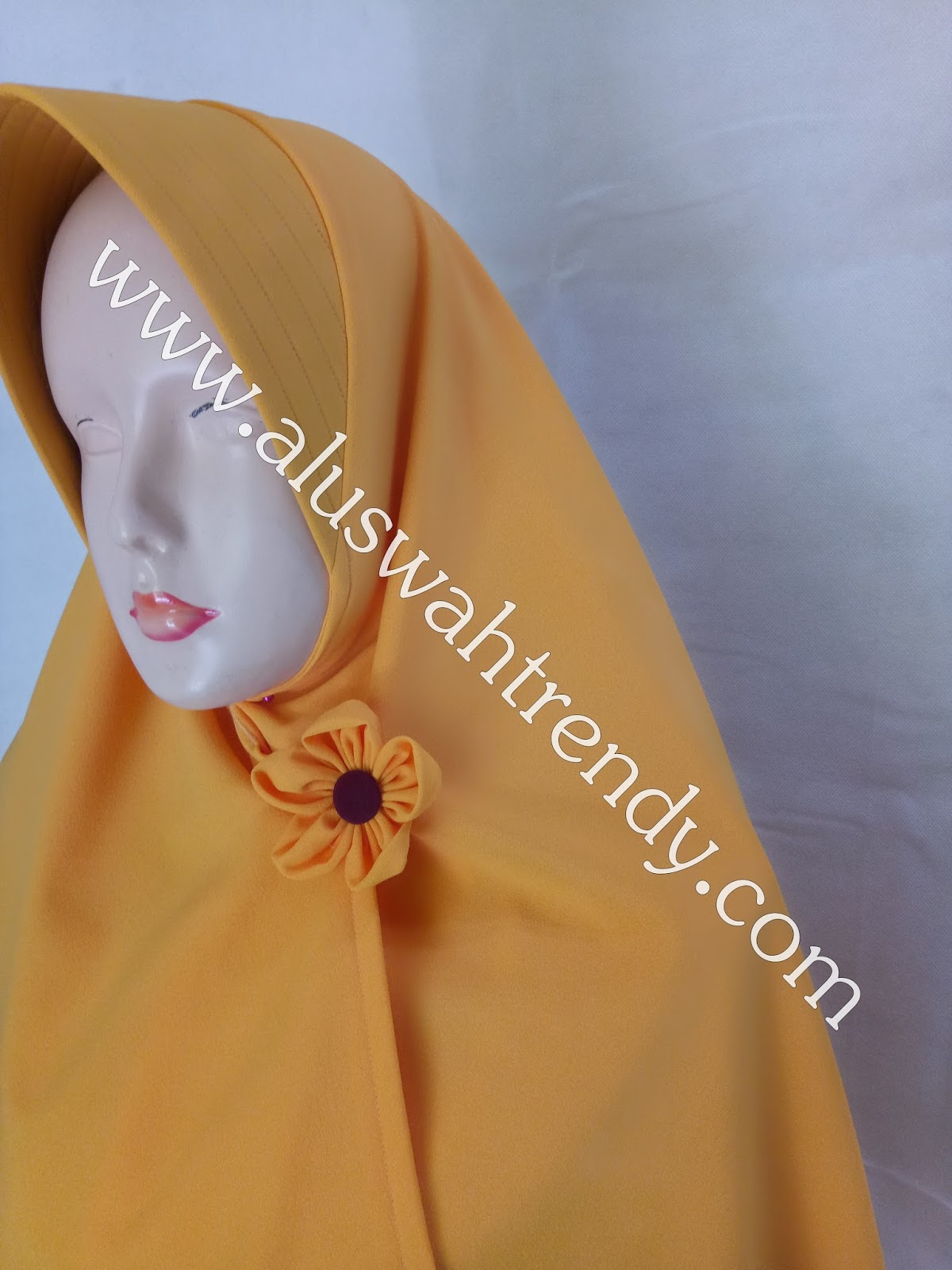 Jilbab Khimar Bolak Balik Warna Orange 16
