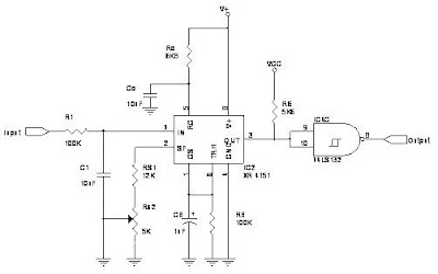 Voltage to frequency converter