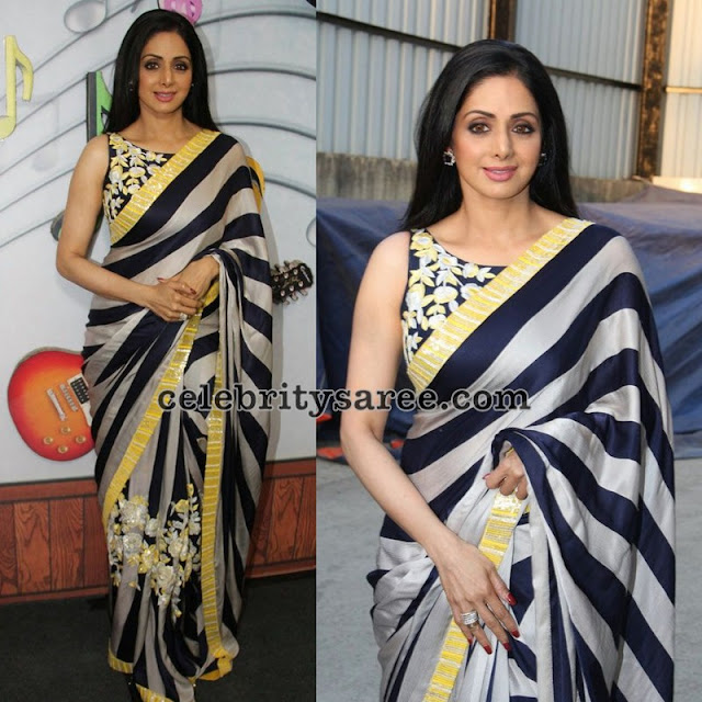 Sridevi Bonikapoor Stripes Saree