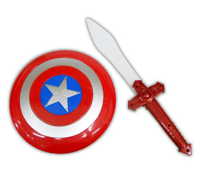 sword america captain shield toy sound light effect