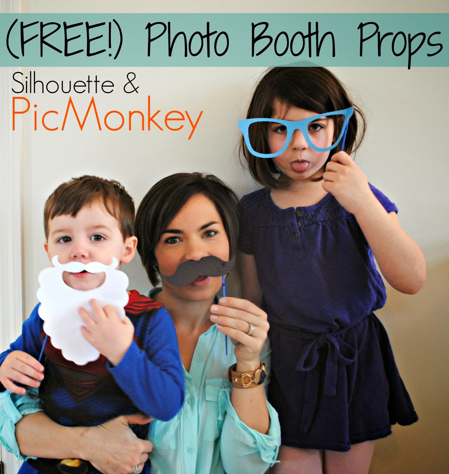 Free DIY booth Props using PicMonkey and Silhouette