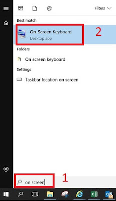   Cara menggunakan On Screen Keyboard menggunakan Cortana