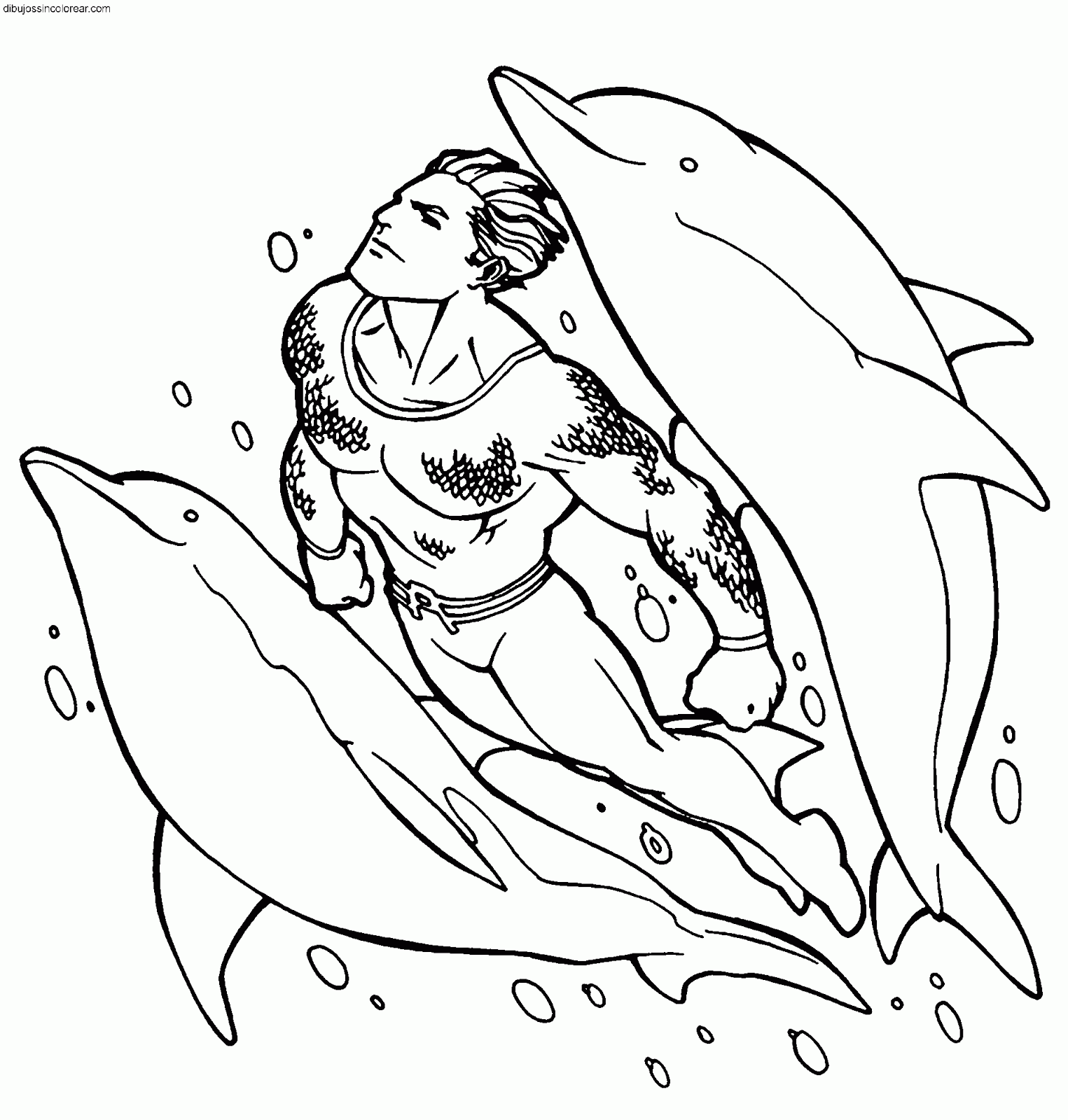 Dibujos Sin Colorear: Dibujos de Aquaman para #Colorear