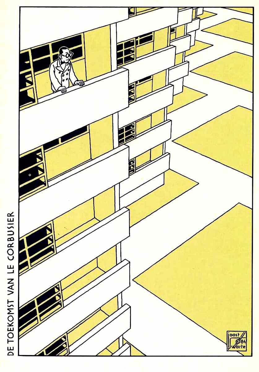 Joost Swarte A Joost Swarte illustration of architect Le Corbusier