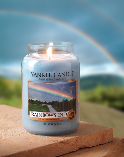 It's all about Yankee Candle. Yankee Candle Rainbow's End