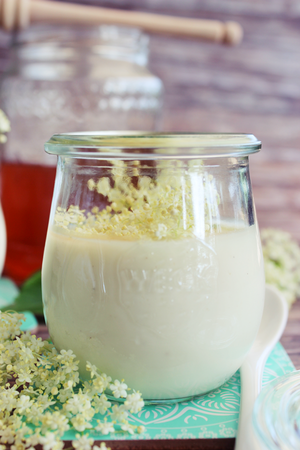 Holunder Honig Panna Cotta