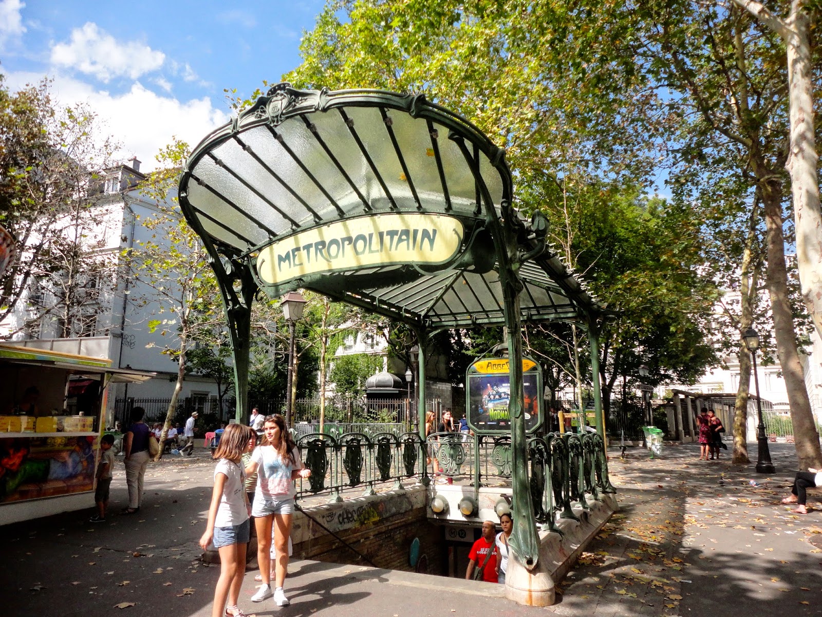 Metro station in Montmartre, Paris