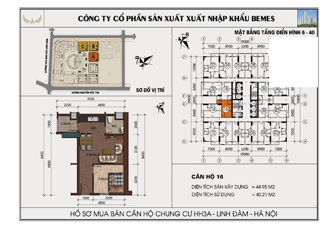 w. ... Bán căn hộ 45m2 chung cư hh3 linh đàm đủ nội thất giá 830tr