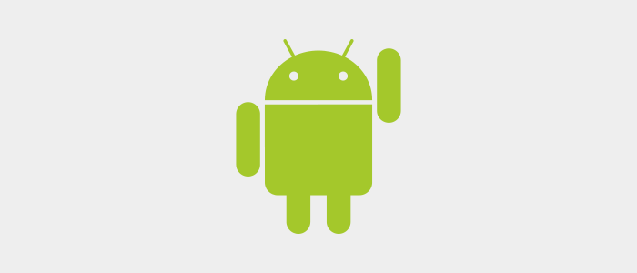 boneco mascote do sistema Android acenando gif