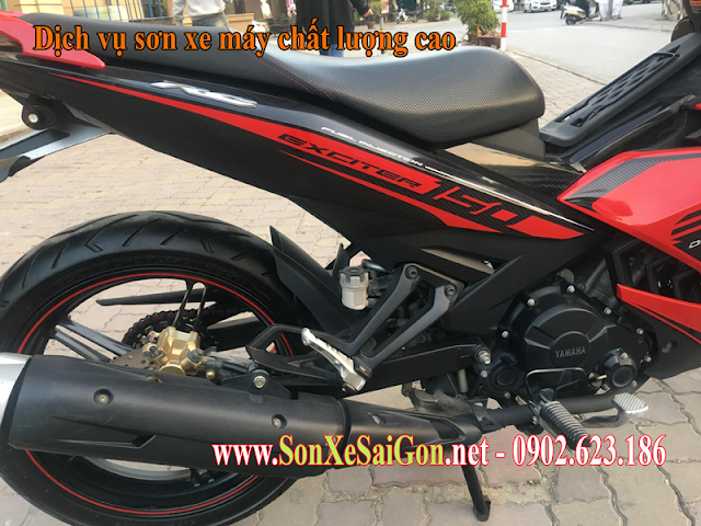 Mẫu Sơn xe máy Exciter 150 màu đỏ đen 2018 cực đẹp Mẫu Sơn xe máy Exciter 150 màu đỏ đen 2018 cực đẹp