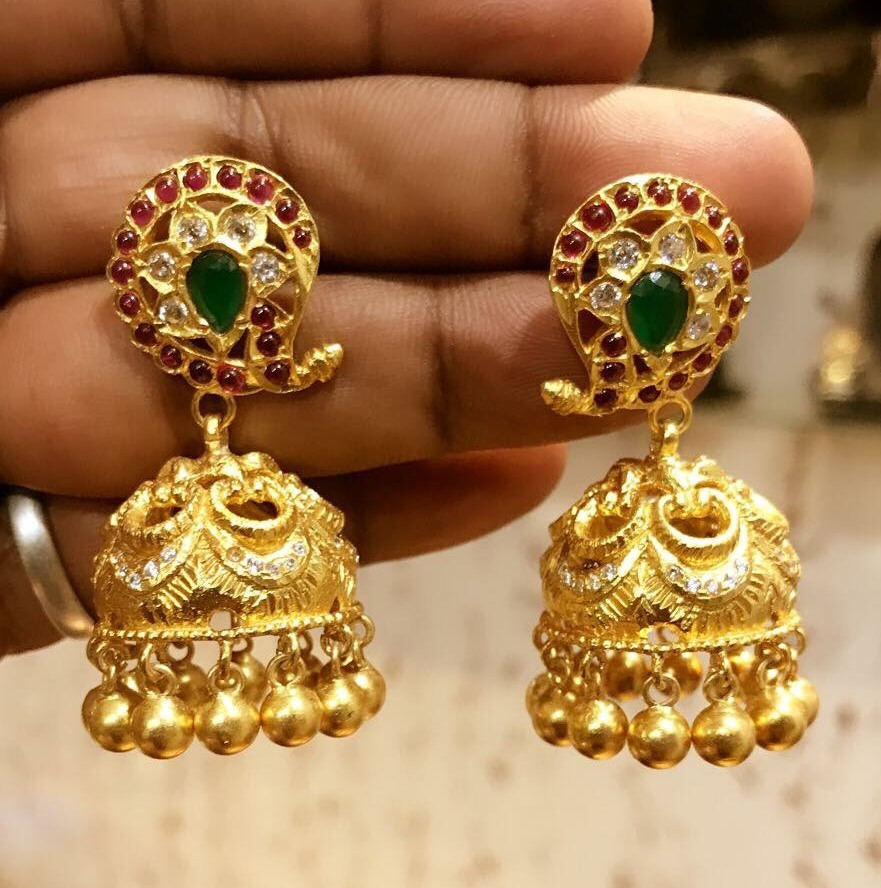 Latest Heavy Jhumkas Collection in 92.5 Silver - Jewellery Designs
