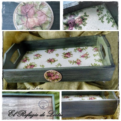 Bandeja decoupage hecha por Lirtea