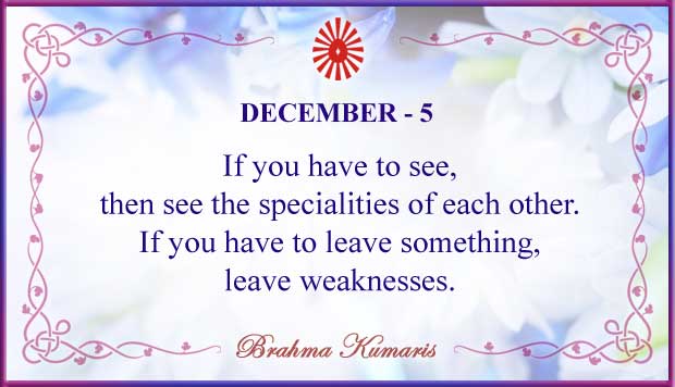 December 5 Thought For The Day December 5