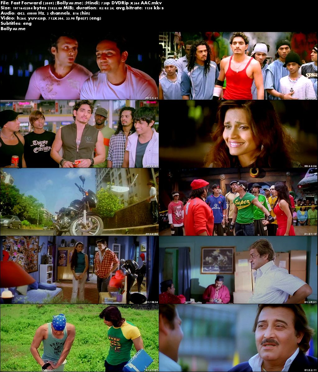 Fast Forward 2009 DVDRip 999MB Full Hindi Movie Download 720p