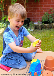 painting pot flower pour pots paint messy kid craft monster once them happy leave easy