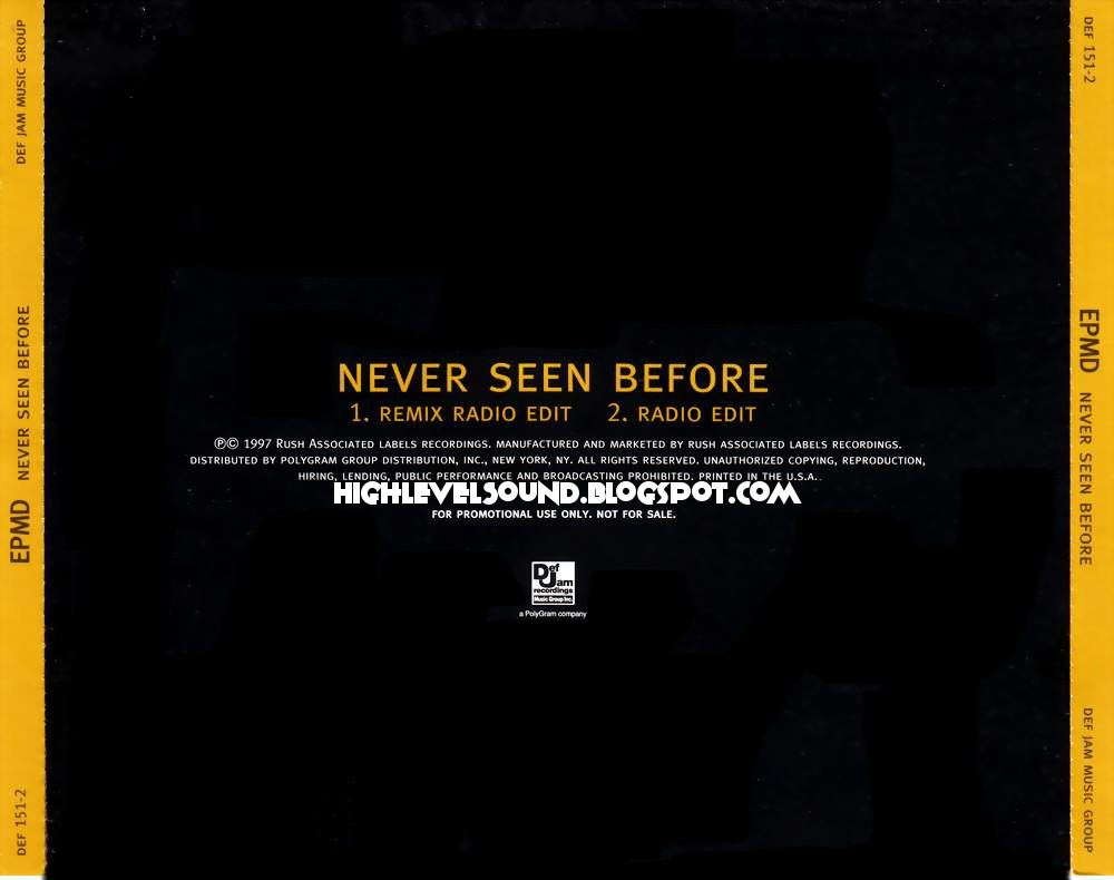 highest level of music EPMD Never Seen Before(Promo_CDS)1997hlm