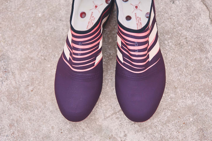 purple and pink adidas