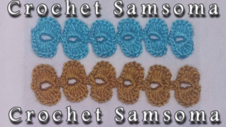 Crochet Samsoma Diy طريقة عمل غرزة جميلة وبسيطة تنفع لاشتغال الاساور و احزمة الكروشيه