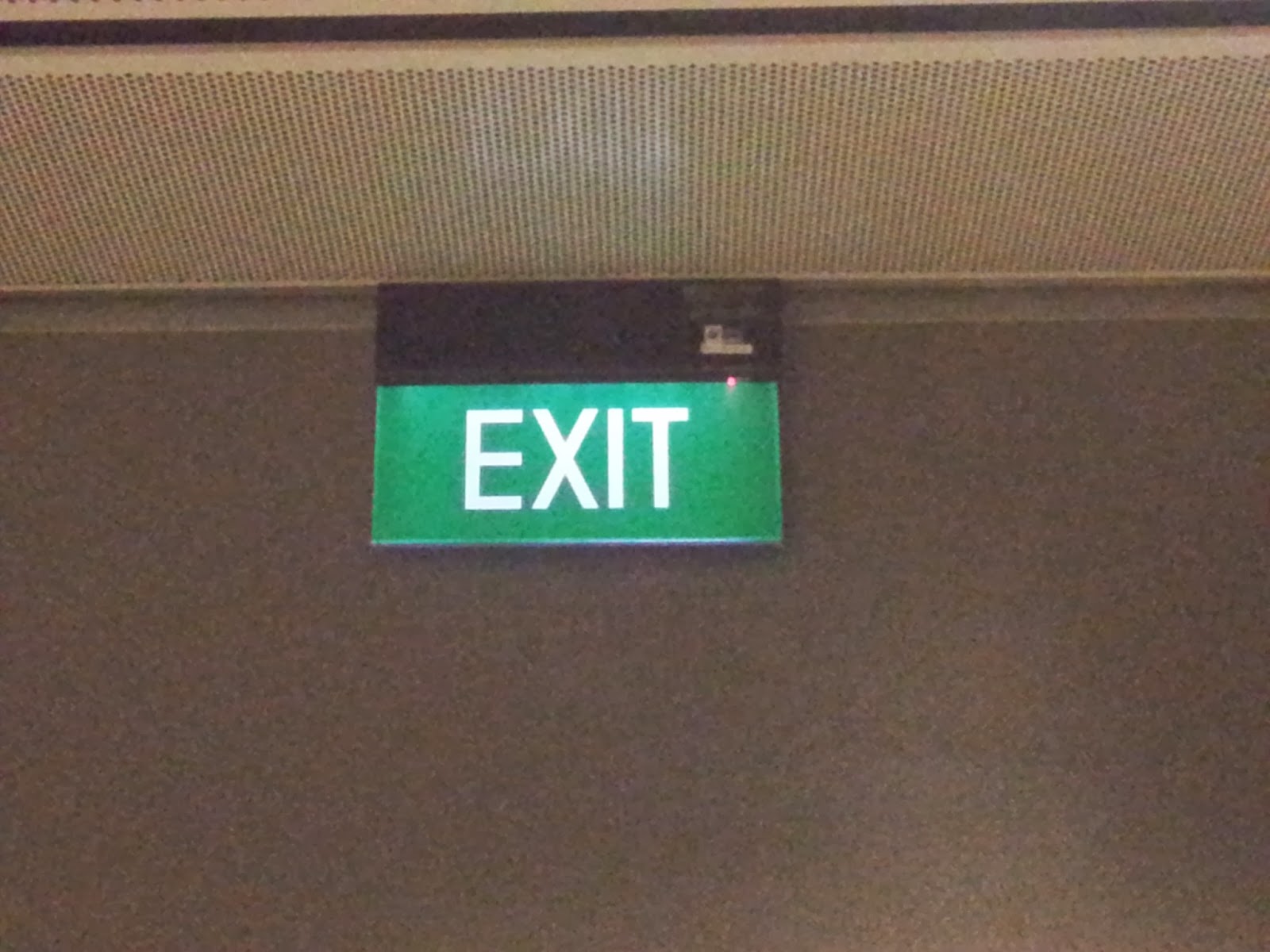 Small Matters Exit Lights Not Functioning at Changi International
