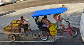 transporting fruit in havana cuba
