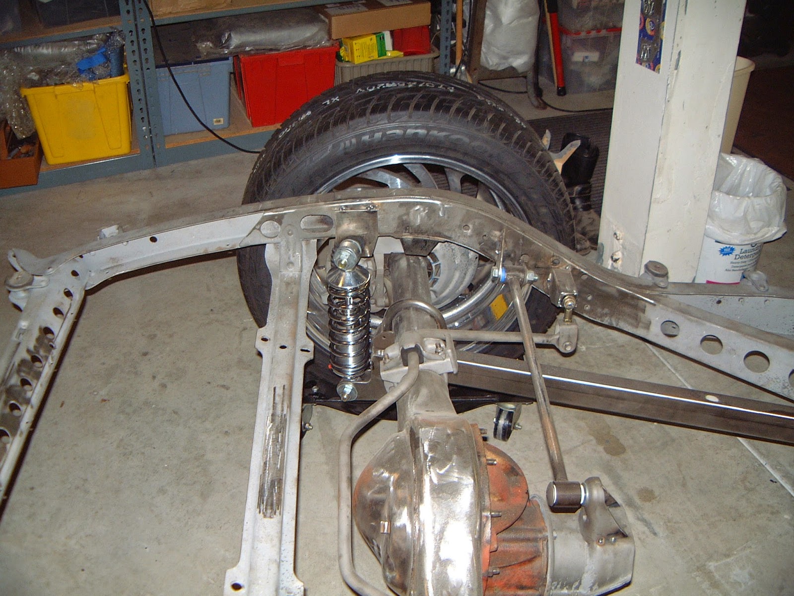 1937 Plymouth Rear Coil Over Shocks installed.