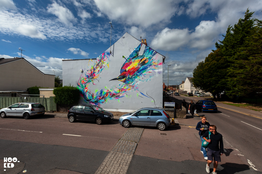 Finished Street Art mural in Cheltenham, UK by artist L7M