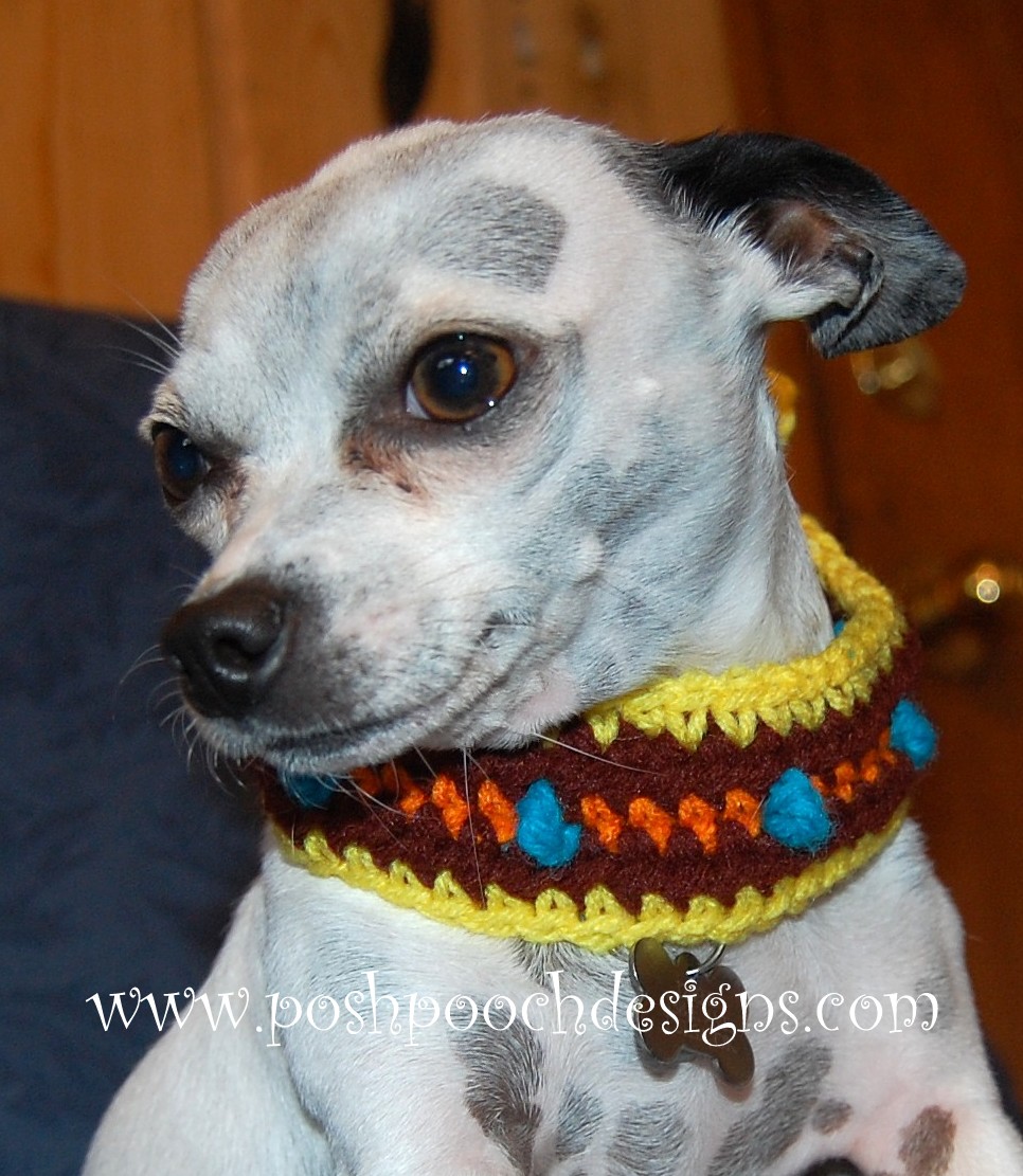 Posh Pooch Designs 12 Collars of Christmas Pattern 7 "Retro"