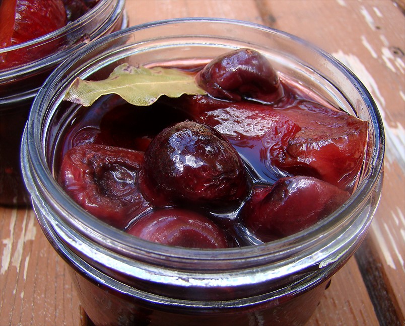 Cooking Gluten Free with Bea Sweet Pickled Plums and Cherries